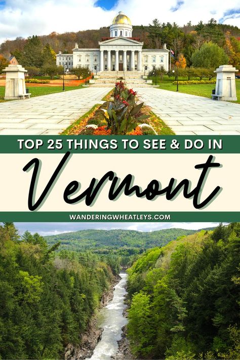 Are you planning a Vermont vacation? Discover the 25 best things to do in Vermont including top attractions in Vermont like Ben & Jerry's, plus top outdoor adventures and more! I what to do in Vermont I places to go in Vermont I USA travel I Vermont attractions I Vermont parks I activities in Vermont I things to do in New England I hiking in Vermont I parks in Vermont I day trips in Vermont I covered bridges in Vermont I Vermont road trip I road trips in Vermont I Vermont muesums I #Vermont #USA Vermont Road Trip, Things To Do In Vermont, Vermont Vacation, North America Travel Destinations, New England States, Ski Trails, Visit Canada, Usa Travel Guide, Usa Travel Destinations