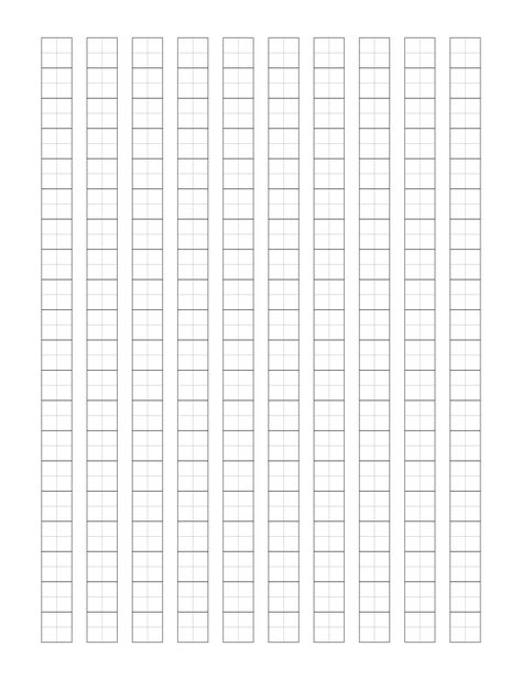 Genkouyoushi Practice Paper Kanji Handwriting Printable Download 8.5 x 11 budgetplannerworksheet #aestheticplanner #printableramadanplanner⭕ Kanji Writing Practice, Kanji Practice Sheet, Genkouyoushi Paper, Japan Study, Hiragana Practice, Japan Kanji, 4 Quadrants, Book Motivation, Handwriting Template