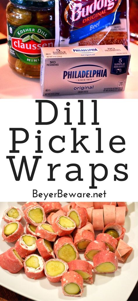 Three simple ingredients to make these dill pickle wraps for an easy low-carb and gluten free snack. #Keto #LowCarb #KetoSnacks Pickle Wraps, Gluten Free Snack, Easy Low Carb Snacks, Homemade Ham, Low Carb Appetizers, Tailgate Food, Low Carb Eating, Keto Foods, Gluten Free Snacks