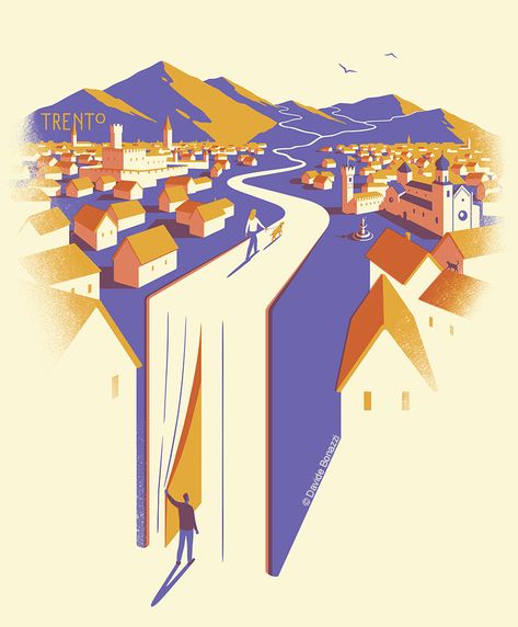 Davide Bonazzi illustrator - News - Davide Bonazzi Storytelling Illustration Graphics, World Building Art, Army Illustration, University Illustration, Steps Illustration, News Illustration, Davide Bonazzi, Library Illustration, Landmark Illustration