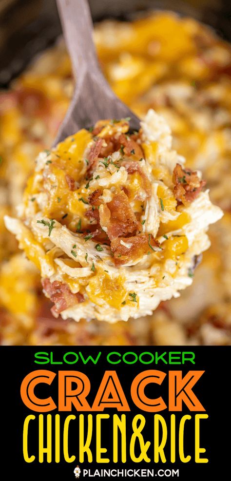 Chicken Rice Casserole, Easy Slow Cooker Chicken, Pot Dinners, Plain Chicken, Crockpot Dishes, Chicken Slow Cooker Recipes, Chicken And Rice, Crockpot Recipes Slow Cooker, Easy Slow Cooker