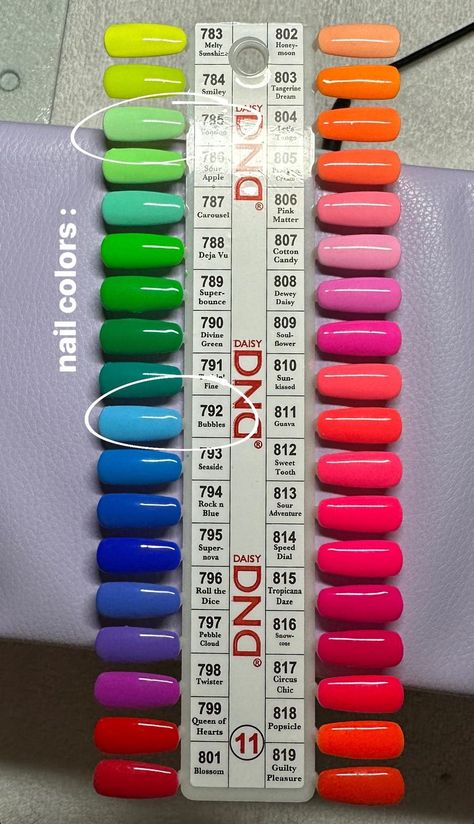 Dnd Gel Nail Polish, Dnd Nail Polish, Multicolored Nails, Dnd Gel Polish, Ombre Acrylic Nails, Gel Nail Colors, Nail Art Designs Videos, Long Square Acrylic Nails, Nail Tattoo