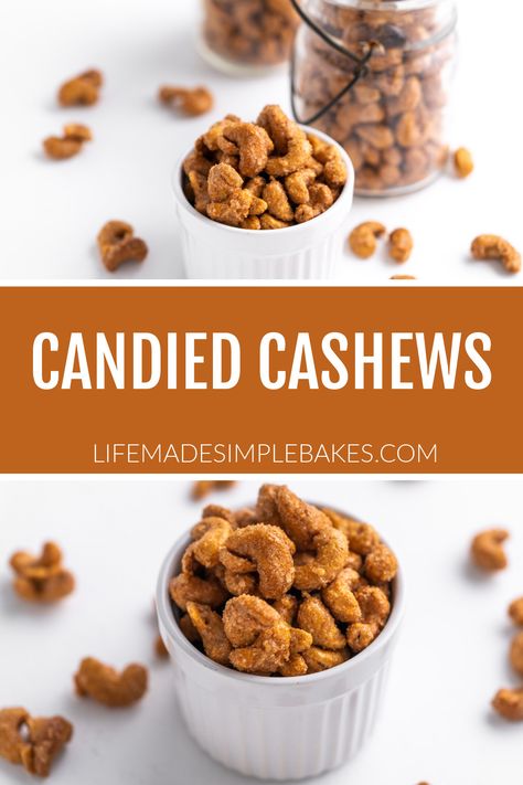 A sweet, salty, and crunchy snack is exactly what you get with this Candied Cashews recipe. They are addictive and everyone will love them! Candied Cashews, Cashew Ice Cream, Cashew Recipes, Pulp Recipe, Candied Almonds, Salty Treats, Crunchy Snack, Pecan Recipes, Candied Nuts