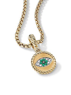 Evil Eye Amulet, David Yurman Necklace, Earth Gift, Fire Water, David Yurman Jewelry, Evil Eye Pendant, Diamonds And Gold, Jewelry Brand, Amulets