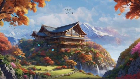 AI generated Beautiful illustration background of anime style, Beautiful fantasy tropical forest nature panorama. Illustration of Fantasy Heaven. Seamless looping 4K video animation background. Panorama Illustration, Video Animation, Beautiful Illustration, Forest Nature, Illustration Background, Tropical Forest, Animation Background, 4k Video, Anime Style