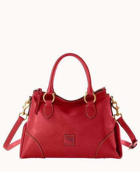 Florentine Satchel 38 Monogram Pendant, Key Hook, Top Handle Handbags, Dooney & Bourke Bags, Dooney & Bourke, Designer Bags, Handbags On Sale, Dooney Bourke, Pebbled Leather