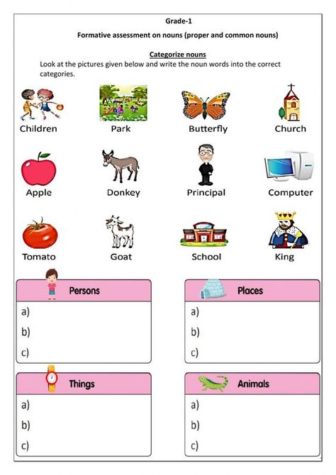 Nouns online worksheet for Grade 1. You can do the exercises online or download the worksheet as pdf. Worksheet Of Nouns For Class 1, Noun Work Sheet For Grade 1, Diya Worksheet, Nouns Worksheet 1st Grade, Worksheets On Nouns, Nouns Worksheet Kindergarten, Nouns For Kids, Common Nouns Worksheet, Phonics Worksheets Grade 1