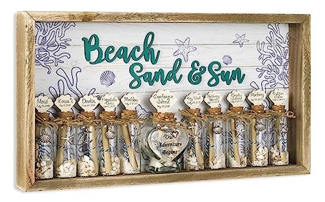 Sand Collection Display, Sand Jar, Nautical Christmas Ornaments, Beach Room Decor, Starfish Decor, Beachy Room, Nautical Crafts, Glass Fishing Floats, Beach Ornaments