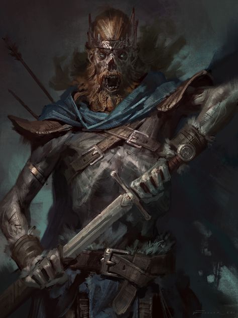 Taran Fiddler, Undead Warrior, D D Monsters, 다크 판타지, Fantasy Monster, Monster Art, Creature Art, Dark Fantasy Art, Fantasy Creatures