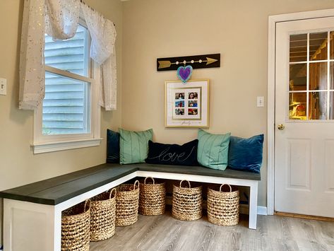 Mudroom Ideas Entryway With Windows, Small Breezeway Ideas, Breezeway Decorating Ideas, Breezeway Ideas Enclosed, Sunroom Mudroom Combo, Breezeway Remodel, House Breezeway, Breezeway Decor, Breezeway Mudroom