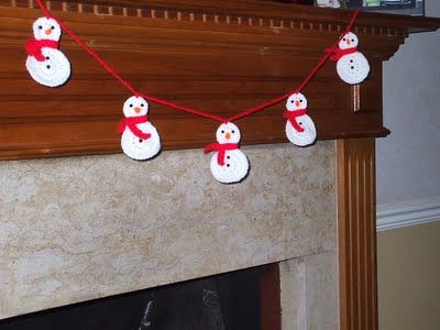 Snowman Garland, Christmas Stocking Tutorial, Stocking Tutorial, Holiday Crochet Patterns, Home Crochet, Bunting Pattern, Snowman Scarf, It's Tuesday, Crochet Christmas Stocking