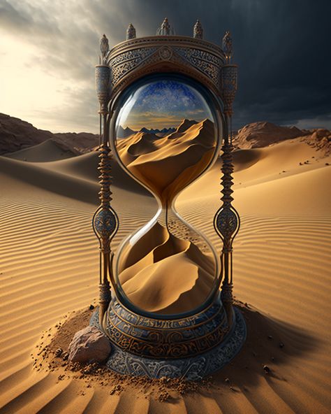 Time Travel Art, Digital Art Painting, Sand Clock, Sands Of Time, Amoled Wallpapers, Hourglasses, Hd Nature Wallpapers, 2024 Year, Egyptian Tattoo