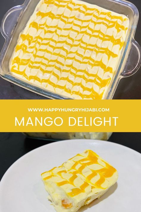 This creamy mango delight is an easy dessert and comes together in minutes. You will love it #mangodelight #mangorecipes #mango #mangodelightrecipe #easymangorecipes #mangorecipes #mangodesserts #dessertsmango #nobakedessert Easy Mango Recipes, Mango Pudding Recipe, Mango Delight, Mango Pudding, Mango Dessert, Mango Cake, Mango Recipes, Easy Dessert, No Bake Desserts