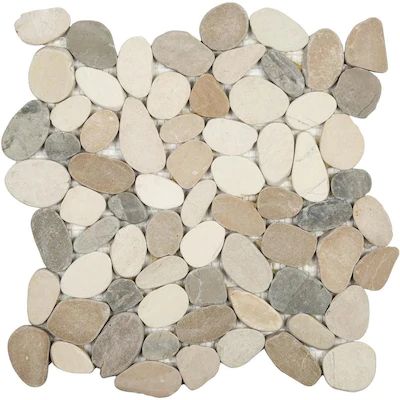 Pebble tile at Lowes.com: Search Results Anatolia Tile, Shower Makeover, Marble Mosaic Floor, Stone Mosaic Wall, Rock Tile, Bathroom Upstairs, Valley House, Shop Tile, Tuscan Decor