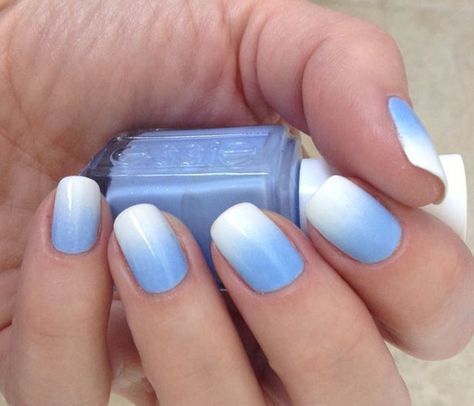 Blue Ombre Nails, Ombre Nail Art Designs, Trendy Nail Art Designs, Blue Nail Art, Nail Art Ombre, Blue Nail Designs, Vacation Nails, Super Nails, Nail Art Videos