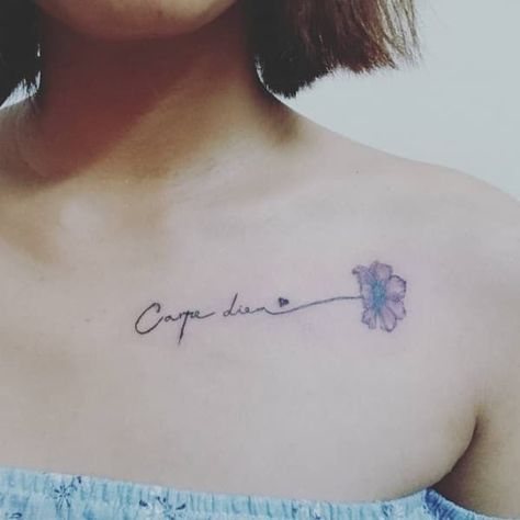 Left Chest Tattoo Female, Upper Chest Tattoo, Chest Tattoo Girl, Tattoos For Females, Small Wave Tattoo, Chest Tattoo Female, Simple Tattoos For Women, Small Chest Tattoos, Tattoo Female