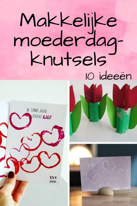 10 makkelijke moederdagknutsels - Elkeblogt Rare Features, Mother And Father, Place Cards, Takeout Container, Fathers Day, Crafts For Kids, Place Card Holders, Van