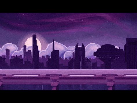 Parallax Animation Gif, Parallax Effect Animation, City Animation, Parallax Animation, Parallax Effect, Spongebob Wallpaper, Game Concept Art, Game Dev, Game Concept