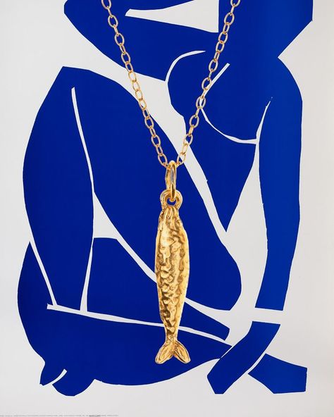 emary on Instagram: “The long fish necklace ft. Henri Matisse blue nude, 1952” Matisse Jewelry, Matisse Blue, Fish Necklace, Henri Matisse, Fish, Pendant Necklace, Pendant, On Instagram, Blue