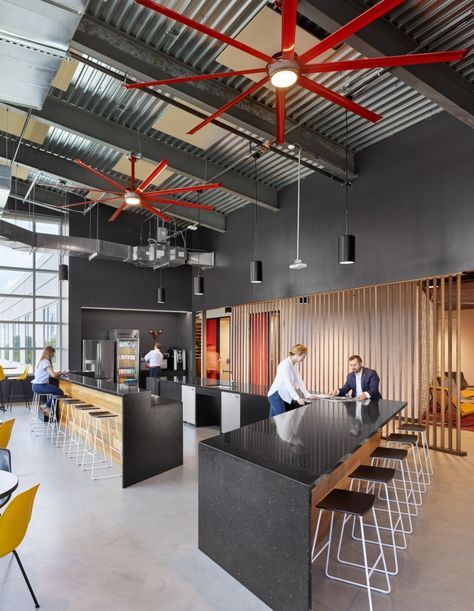 Informatica Offices - Austin | Office Snapshots Office Break Room, Architecture Facade, Commercial And Office Architecture, Office Architecture, Office Tour, Modern Office Space, Modern Office Decor, Modern Office Design, Corporate Interiors