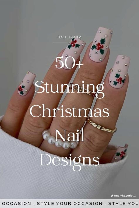 50+ Cute & Classy Christmas Nail Designs for 2024. Searching for the perfect classy and cute Christmas nails for 2024? We’re sharing 50+ trendy Christmas nail designs for 2024/2025! Whether you love short, square, red, acrylic, almond, or simple nails, we’ve got all the Christmas nail inspo you need for the holidays. Holiday nails, winter nails Red And White Nails, Holiday Nails Winter, Polish Christmas, Spring Nail Designs, Christmas Nails Easy, Cute Christmas Nails, Nail Pops, Classy Christmas, Nails Winter