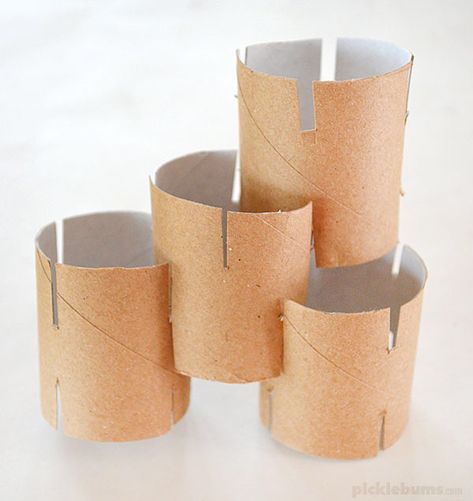 DIY Cardboard Tube Construction Toy - Picklebums Cardboard Tube Crafts, Cardboard Sculpture, Breakfast Food List, Sukkot, Construction Toy, Healthy Food List, Cardboard Tubes, Construction Toys, Kids Diet