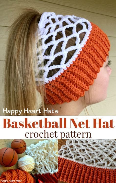 Is your family into basketball? March Madness is right around the corner, and what better way to celebrate than with Basketball Net Hats for the family?! via @ashlea729 Crochet Basketball, Basketball Net, Waffle Stitch, Crochet Beanie Pattern, Hat Ideas, Headband Pattern, Beanie Pattern, March Madness, Crochet Hat Pattern