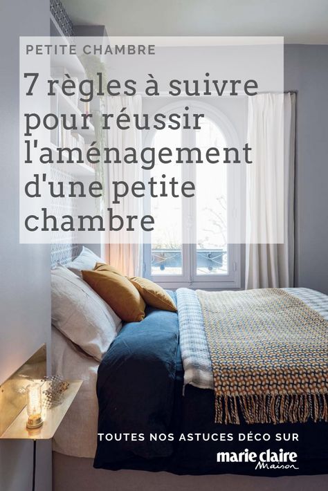 7 règles à suivre pour réussir l'aménagement d'une petite chambre / Décoration petite chambre / décoration chambre moderne / petite chambre astuces déco / Chambre astuces / aménagement chambre Apartment Interior, Little House, Modern Bedroom, Home Deco, Tiny House, Decor Styles, Aura, Sweet Home, Bedroom Decor