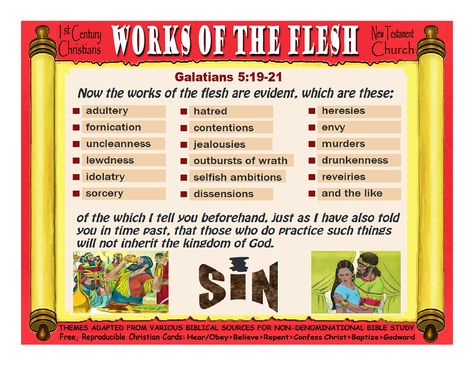 Works Of The Flesh, What Is A Christian, Bible Help, Salvation Scriptures, Sermon Ideas, Bible Charts, Bible Overview, Bible Doctrine, Study Topics