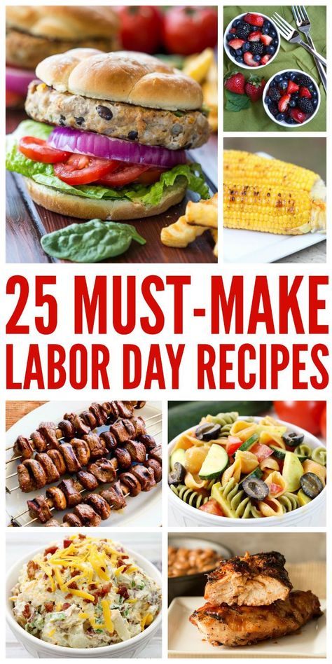 Looking for some delicious recipes for labor day? Check out our 25 Must Make Labor Day Recipes here! Labor Day Dinner Ideas, Labor Day Bbq Ideas, Labor Day Meals, Labor Day Food Ideas, Labor Day Food, Labor Day Recipes, Bbq Meals, Patriotic Treats, Tailgate Parties