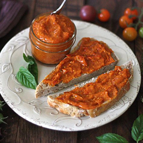 Tomato Spread, Roasted Pepper Sauce, Greek Flavors, Cherry Recipes, Cherry Tomato, Roasted Tomatoes, Fresh Tomatoes, Food 52, Tomato Sauce