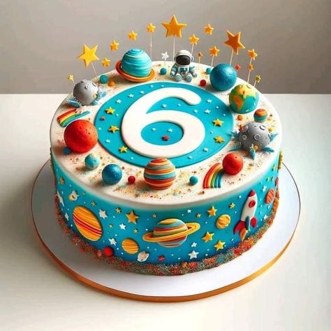 Universe Birthday Cake, Diy Space Cake, Space Cakes Kids Boy Birthday, Planet Birthday Cake, Space Theme Birthday Cake, Verjaarsdag Koeke, Birthday Cake For Boy, Space Themed Cake, Space Cakes