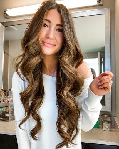 Everyday waves tutorial! ✨ Linked all products and curling iron used! #LTKunder100 #LTKunder50 #LTKsalealert @liketoknow.it #liketkit http://liketk.it/2LdY0 #t3micro Loose Curls Formal Hair, Big Waves Long Hair, Wedding Hair Down Long Loose Curls, Bride Loose Curls, Long Hair Bridal Hairstyles Loose Waves, Bridesmaid Hair Down Long Curls, Curls In Long Hair, Loose Waves Bridesmaid Hair, Bridal Hair Down Long Curls