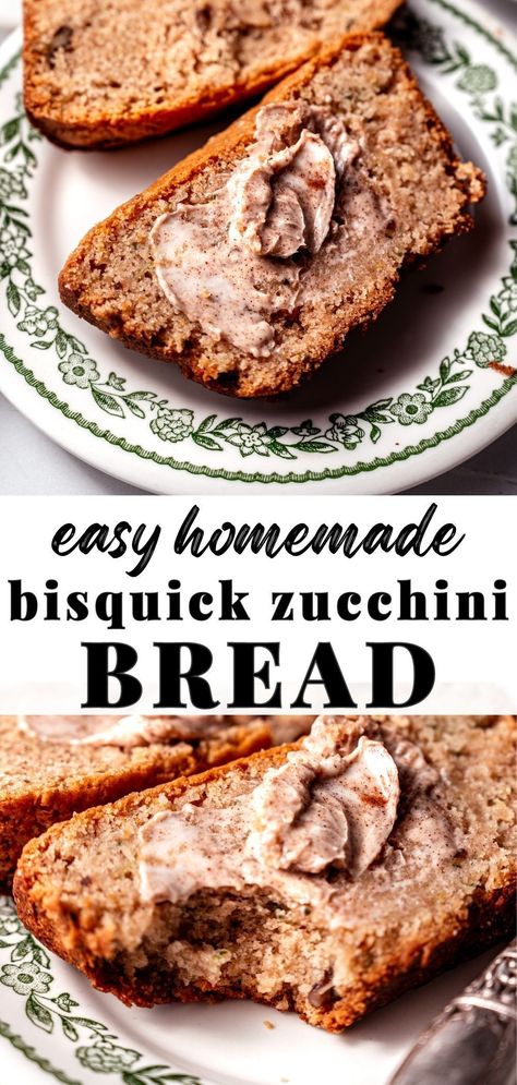 Zucchini Bread With Bisquick, Zucchini Bread Bisquick, Vegan Bisquick Recipes, Bisquick Zucchini Bread, Bisquick Zucchini, Zucchini Bread Made With Bisquick, Zucchini Nut Bread Recipes Moist, Easy Zucchini Bread With Applesauce, Bisquick Banana Bread