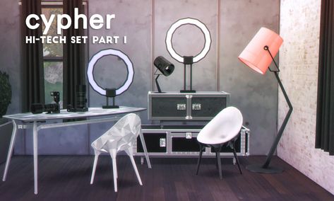 cypher; hi-tech set part I | simgguk on Patreon Living Room Sims 4, Sims 4 Nails, Cc Shopping, Die Sims 4, Sims 4 Bedroom, Sims 4 Clutter, Cc Furniture, Sims 4 House Building, Play Sims