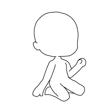 Gacha Base Sitting, Gacha Sitting Pose, Pose Gacha Life, Pose Gacha, Gacha Poses, Gacha Base, Cartoon Body, Art Templates, Sitting Poses