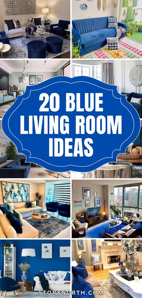 Save this pin for stunning blue living room designs that will elevate your home decor! Discover creative ideas and inspiration to make your living room a stylish oasis. #LivingRoomDecor #HomeDesignIdeas #InteriorInspiration Blue Colour Living Room Ideas, Living Room Designs Navy Blue, Light Blue Couch Living Room Ideas, Coastal Blue Living Room, Blue Hues Living Room, Living Room Design Navy, Living Room Inspiration Blue, Blue Aesthetic Living Room, Blue Living Room Designs