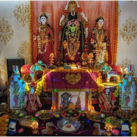 Theme of Tirupati Balaji Gauri Ganpati, Gauri Decoration, Lakshmi Pooja, Tirupati Balaji, Indian Gods, Quick Saves