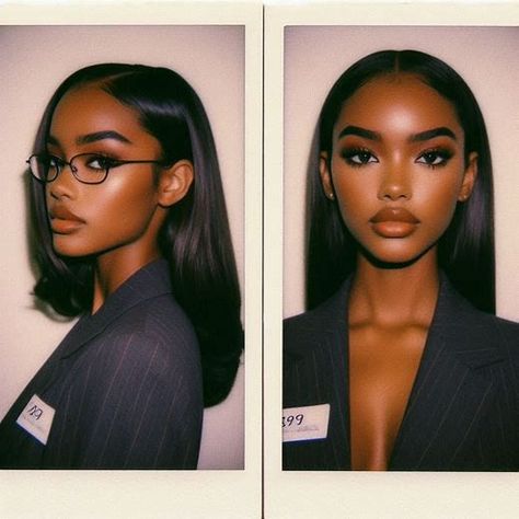 Image Creator in Bing Bing Image Creator, Bombshell Makeup, Ig Girls, Makeup For Black Skin, Black Femininity, Artist Outfit, Face Card, Dark Skin Makeup, Haircuts For Long Hair