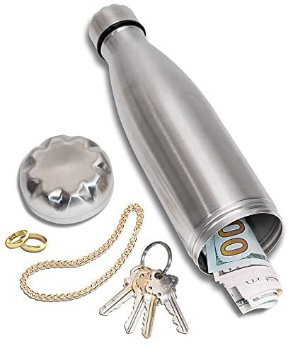 Diversion Water Bottle Can Safe by Stash-it, Stainless Steel Tumbler with Hiding Spot for , Discreet Decoy for Travel or at Home, Bottom Unscrews to Store your Valuables : Amazon.co.uk: DIY & Tools Diversion Safe, Secret Hiding Places, Hidden Safe, Hide Money, Secret Safe, Large Water Bottle, Aluminum Water Bottles, Botol Air, Secret Storage