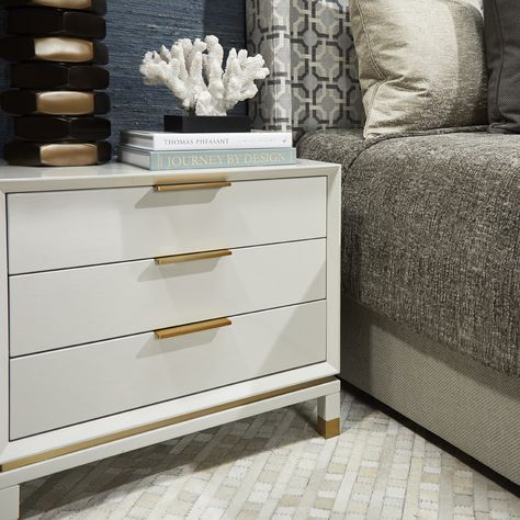 STOCK BAXTER BEDSIDE - 700 WIDE FRENCH GREY - Robert Langford London Wide Bedside Drawers, Wide Bedside Table, Bedside Table Ideas, Bedside Table Size, Large Bedside Tables, Bedside Dresser, Bedside Units, Bedside Drawers, Luxury Bedroom Furniture