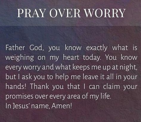 Prayer over worry Prayer Over Panic Attack, Prayer For Fear And Worry, Worried Quotes Over Thinking, Worried Quotes, Prayer For Worrying Mind, Prayers For Fear, Worrying Quotes, Stop Worrying Quotes, Prayer For Worry