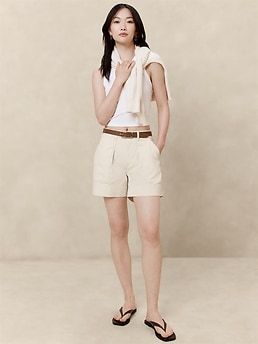 Checkout Banana Republic Factory, Back Patch, Soft Hands, Soft Hand, Patch Pocket, Banana Republic, Organic Cotton, Womens Shorts, Cream