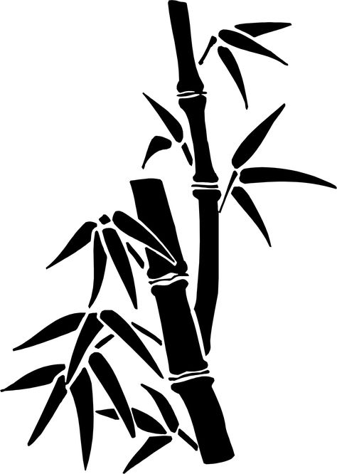 Pola Stensil, Bamboo Growing, Bamboo Border, Bamboo Drawing, Bamboo Trees, Chinese Bamboo, Bamboo Art, Bamboo Tree, Stencil Patterns