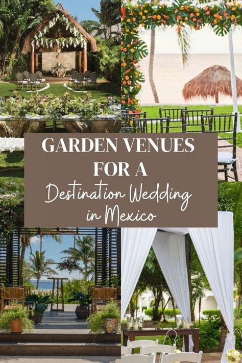 Picture this: a destination wedding surrounded by colorful florals, vibrant greenery, and your friends and family there to enjoy it all at your dream destination wedding. Garden venue weddings on their own have an aura of elegance and natural beauty, and finding the perfect garden venue at an incredible all-inclusive resort takes this sophisticated trend to the next level. Since we’re the destination wedding experts, we’ve gathered our favorite destination garden wedding venues! Mexico Wedding Venue All Inclusive, All Inclusive Wedding Destinations, Destination Wedding Mexico Riviera Maya, Dreams Tulum Resort, Best Destination Wedding Locations, Mexico Wedding Venue, Dreams Tulum, Garden Wedding Venues, Destination Wedding In Mexico