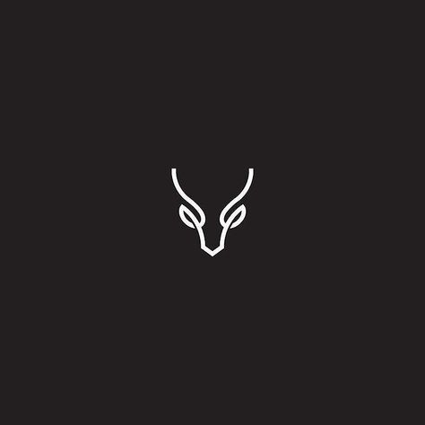 Minimalism-beeldmerk Branding Icon, Taurus Logo, Deer Logo, Goat Logo, Logos Photography, Logo Design Love, Capricorn Tattoo, Taurus Tattoos, Aries Tattoo