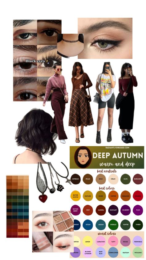 Deep Autumn Makeup, Deep Autumn Palette, Soft Autumn Deep, Modest Christian Clothing, Deep Autumn Color Palette, Early 2000s Style, Style Analysis, Venus Fashion, Deep Autumn