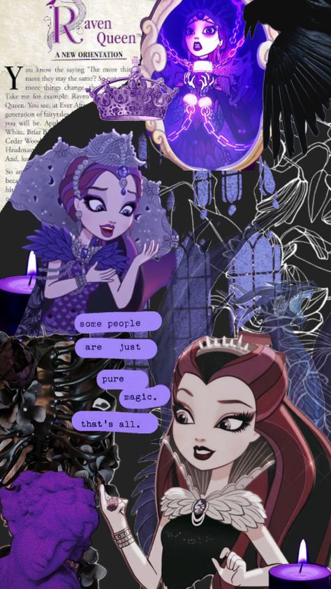 Childhood #ravenqueen #everafterhigh Ever After High Raven Queen, Ever After High Rebels, Dreamworks Characters, Lizzie Hearts, Queens Wallpaper, Raven Queen, After High School, Monster High Characters, Art Wallpaper Iphone