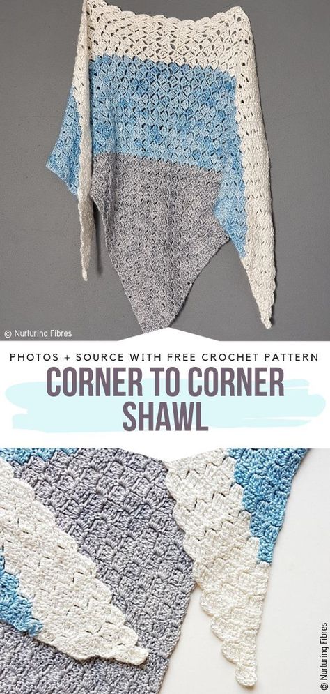 Corner To Corner Shawl Free Crochet Pattern #crochetshawl C2c Shawl, Crochet Triangle Shawl Pattern, Crochet C2c Pattern, Crochet Prayer Shawls, C2c Crochet Pattern Free, Crochet Shawl Free, Crochet Lace Shawl, Corner To Corner Crochet, Fall Crochet