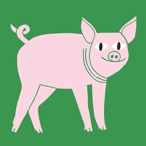 Lie Dirkx - National Vegetarian Week Pig Ideas, Relationship Drawings, Pig Graphic, Pig Painting, Pig Head, Pig Design, Pig Drawing, Pig Illustration, Animal Graphic